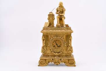 Pendulum clock with the poet Torquato Tasso