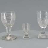 Goblet with monogram and schnapps glass with blue rim - Foto 15
