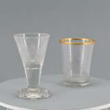 Goblet and engraved cup with golden rim - photo 2
