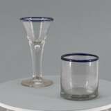 Two glasses with blue rim - фото 3