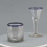 Two glasses with blue rim - фото 4