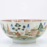 Mixed lot of three bowls, two baluster vases, a plate and a small tea bowl with saucer - Foto 7