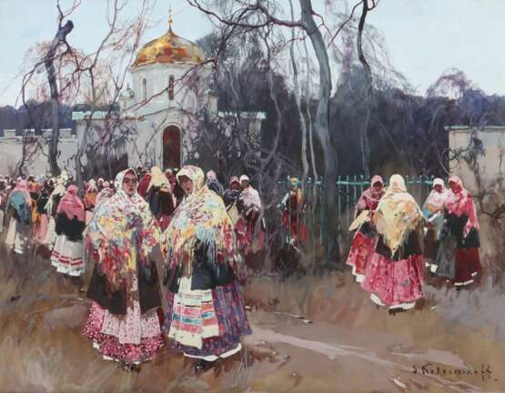 Kolesnikow, Stepan Fjodorowitsch Russland 1879 - 1955 Belgrad, Landschaftsmaler, besuchte die Kunstschule von Odessa, seine Arbeiten in Gouache fanden höchste Anerkennung bei Ilya Repin - Foto 1