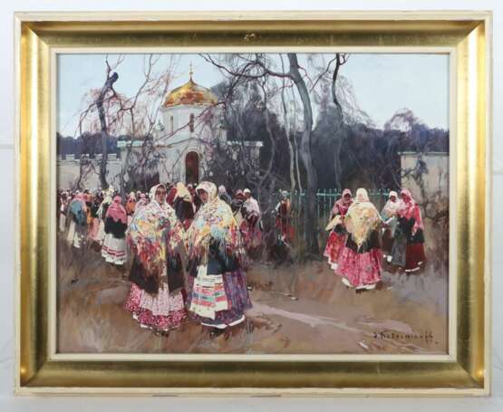 Kolesnikow, Stepan Fjodorowitsch Russland 1879 - 1955 Belgrad, Landschaftsmaler, besuchte die Kunstschule von Odessa, seine Arbeiten in Gouache fanden höchste Anerkennung bei Ilya Repin - Foto 2