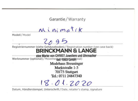 NOMOS Minimatik "Nachtblau", Ref. 1205. Armbanduhr. Aktueller Neupreis: 3.000,- Euro. - Foto 7