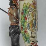 Große Reservistenpfeife großer Porzellanpfeifenkopf mit Eichenlaubrelief und Reichsschleife - фото 5