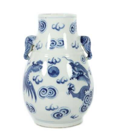 Blau-weiß Vase China - Foto 1