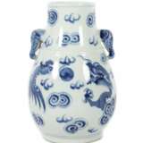 Blau-weiß Vase China - Foto 1