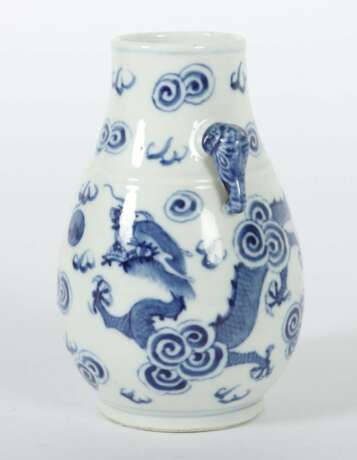 Blau-weiß Vase China - Foto 2