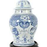 Blau-Weiß Deckelvase China - Foto 1