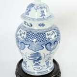 Blau-Weiß Deckelvase China - Foto 2