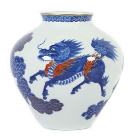 Blau-weiß Vase wohl China - photo 1