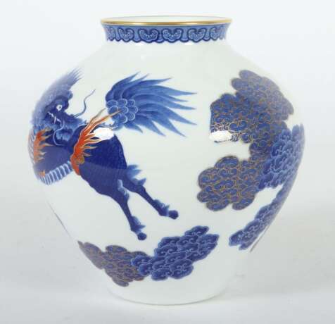 Blau-weiß Vase wohl China - photo 2