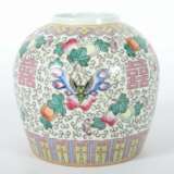 Bauchige ''Famille-Rose'' Vase China - photo 2