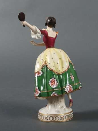 Figurine ''Dame mit Spiegel'' Herzoglich Aechte Porcelain Fabrique - Foto 2