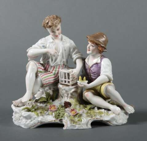 Figurengruppe ''Gärtnerjungen'' Herzoglich Aechte Porcelain Fabrique - Foto 1