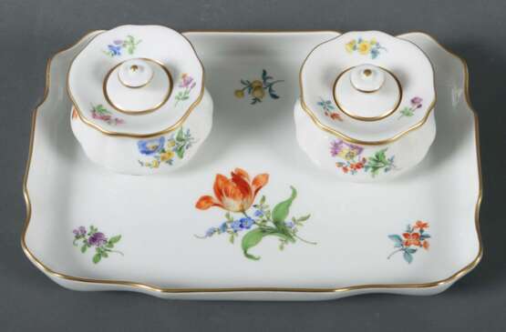 Tintenzeug mit Blumendekor Meissen - photo 2