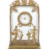 Glaskorpus-Tischuhr im Empirestil Ende 19. Jh. - Foto 1