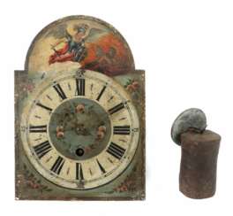 Schilderuhr mit Darstellung des St. Michael 18./19. Jh.