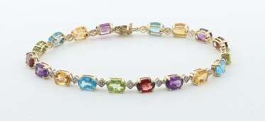 Multicolor-Armband Gelbgold 585