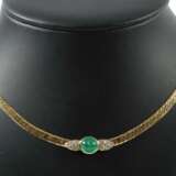 Smaragdcollier mit Brillanten Gelbgold 750 - фото 1