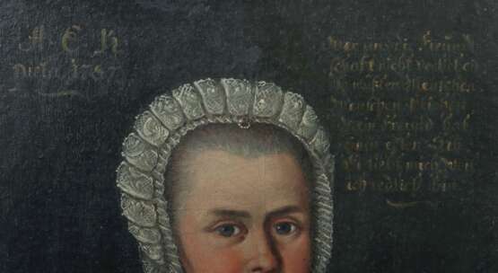 Maler des 18. Jh. ''Portrait einer Dame mit Spitzenhaube'' - photo 3