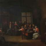 Niederländischer Maler des 18. Jh. ''Feiernde Gesellschaft'' - photo 1
