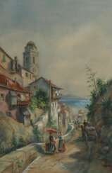 Landschaftsmaler des 20. Jh. ''Städtisches Treiben''