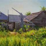"Родное" Canvas on the subframe Oil paint Realism Rural landscape Russia 2022 - photo 1