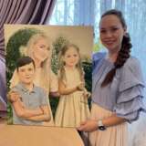 Портрет по фото заказ семейный портрет Холст маслом Ölgemälde изобразительное искусство Russland 2021 - Foto 3