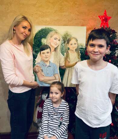 Портрет по фото заказ семейный портрет Холст маслом Ölgemälde изобразительное искусство Russland 2021 - Foto 4