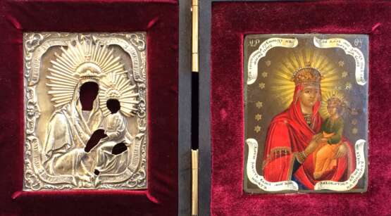 Икона Богоматери “Споручница грешных”.Санкт-Петербург 1860 год. - фото 1