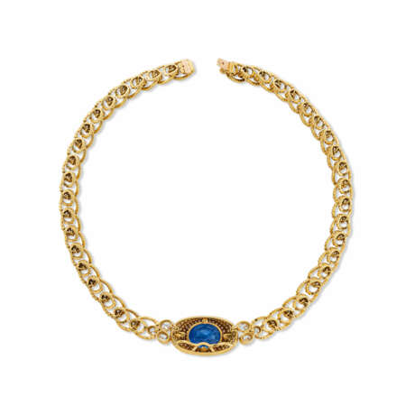 SAPPHIRE AND DIAMOND NECKLACE - фото 2