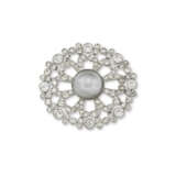 BELLE EPOQUE NATURAL PEARL AND DIAMOND BROOCH - Foto 1