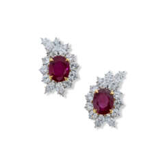 NO RESERVE | RUBY AND DIAMOND EARRINGS 