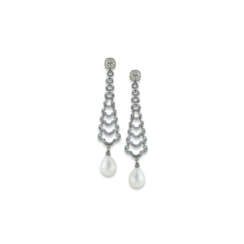 BELLE EPOQUE NATURAL PEARL AND DIAMOND EARRINGS