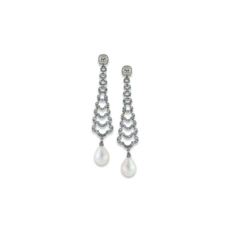BELLE EPOQUE NATURAL PEARL AND DIAMOND EARRINGS - photo 1