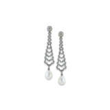 BELLE EPOQUE NATURAL PEARL AND DIAMOND EARRINGS - Foto 1