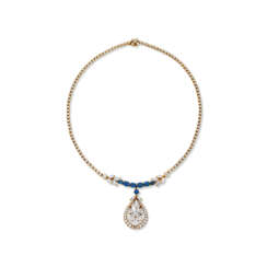 CARTIER SAPPHIRE AND DIAMOND NECKLACE