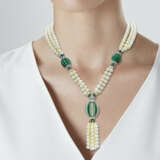 NO RESERVE | SET OF CULTURED PEARL, CHALCEDONY, DIAMOND AND ENAMEL JEWELLERY - photo 3