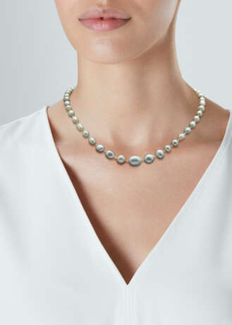 NATURAL PEARL, SEED PEARL AND DIAMOND NECKLACE - photo 2