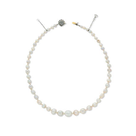 NATURAL PEARL, SEED PEARL AND DIAMOND NECKLACE - photo 3