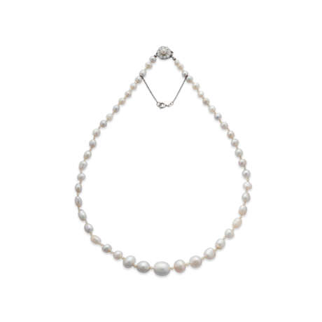 NATURAL PEARL, SEED PEARL AND DIAMOND NECKLACE - photo 4