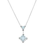 SUITE OF AQUAMARINE AND DIAMOND JEWELLERY - Foto 7