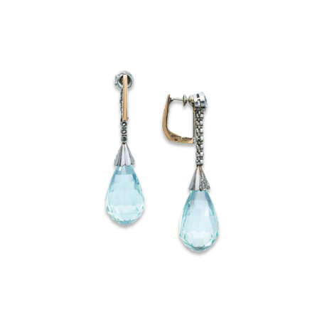 SUITE OF AQUAMARINE AND DIAMOND JEWELLERY - Foto 8