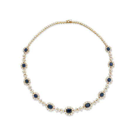 CARTIER SAPPHIRE AND DIAMOND NECKLACE - photo 1