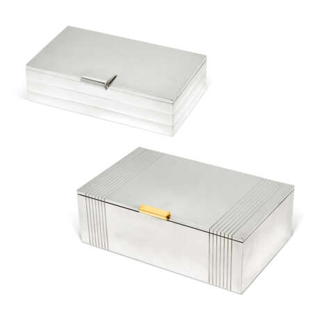 NO RESERVE | CARTIER SILVER AND GOLD TABLE BOX AND CARTIER SILVER TABLE BOX - фото 1