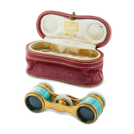 CARTIER BELLE EPOQUE MOTHER-OF-PEARL AND ENAMEL OPERA GLASSES - photo 1