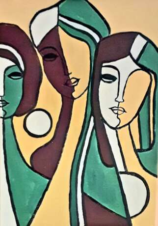 Die drei Schwestern Acryl auf Leinwand Acrylmalerei Абстракционизм Frauen Neuwied 2020 г. - фото 2