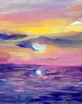 Miniature sunset on the sea Miniature sunset on the sea
